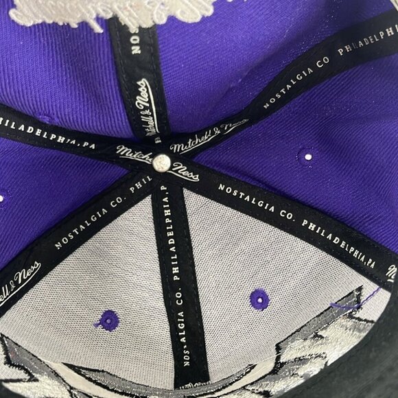 Mitchell & Ness Raptors Purple Fabric NBA Hardwood Classics Cap - Picture 8 of 8